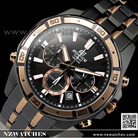 Casio Edifice Chronograph Super Illuminator Black ion plated Watch EFR-534BKG-1AV, EFR534BKG