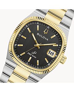 Bulova Super Seville Day-Date 262kHz Frequency Two Tone Watch 98B458