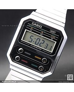 Casio Vintage Chrome Plated Watch A100WE-1A