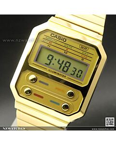 Casio Vintage Gold Ion Plated Watch A100WEG-9A