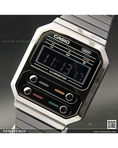 Casio Vintage Gray Ion Plated Watch A100WEGG-1A