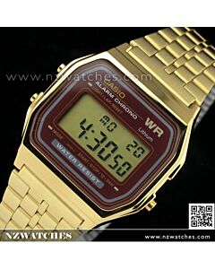 Casio Vintage Retro Alarm Digital Watch A159WGEA-5DF, A159WGEA