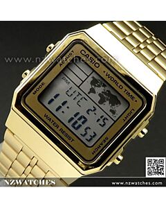 Casio World Time Alarms Digital Watch A500WGA-9DF