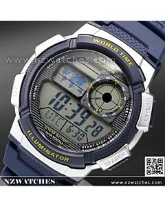 Casio Sporty Digital World Time 100M AE-1000W-4AV, AE1000W