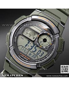 Casio Sporty Digital World Time 100M AE-1000W-4AV, AE1000W