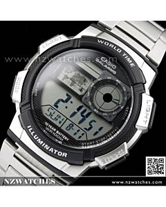 Casio Sporty Digital World Time 100M Sport Watch AE-1000WD-1A, AE1000WD