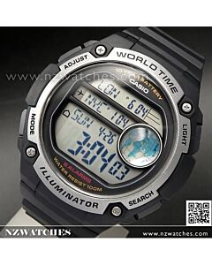 Casio Big Case Size Resin Band 100M Digital Watch AE-3000W-1AV, AE3000W