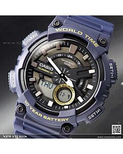 Casio Analog Digital Telememo World time Sport Watch AEQ-110W-2A, AEQ110W