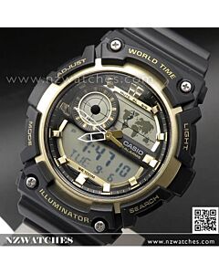 Casio Analog Digital World Time 100M Sport Watch AEQ-200W-9AV, AEQ200W