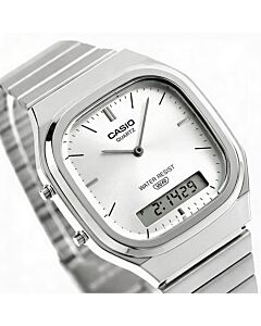 Casio Vintage Retro Ana-Digi Steel Band Unisex Watch AQ-240E-7A