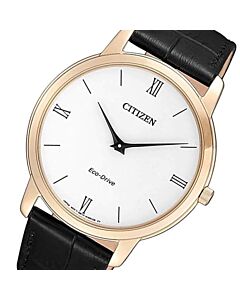 Citizen Eco-Drive Ultra‑slim 39mm Leather Strap Stiletto Watch AR1133-23A