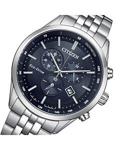 Citizen Chronograph 42mm Blue Stainless Steel Watch AT2570-56L
