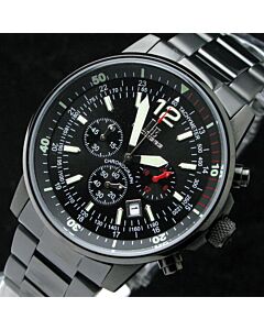 L'ECLISES Mens Chronograph Tachymeter BLK 100M 6229