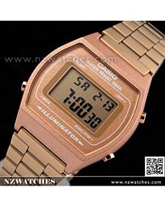 Casio Retro Design LED Backlight Rose Gold Digital Watch B640WC-5A