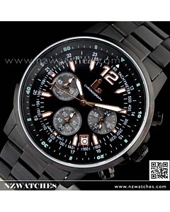 I.s Mens Chronograph Tachymeter All Black 100M Watch B8238CC-10