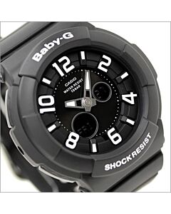 Casio Baby-G Neon Illuminator 100M 5 Alarms Watch BGA-132-1B, BGA132