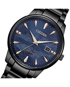 Citizen Eco-Drive Galaxy Blue Dial Sapphire Mens Watch BM7595-89L