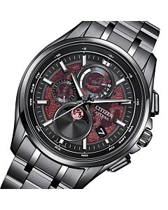 Citizen Attesa Black Titanium Shades of Red Atomic Solar Ltd Watch BY1005-73Z
