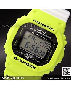 Casio G-Shock Yellow White Special Color Watch DW-5600TGA-9