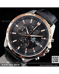 Casio Edifice Chronograph Genuine Leather Band Watch EFR-512L-1AV, EFR512L