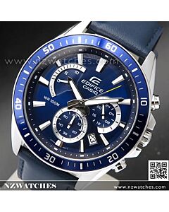 Casio Edifice Blue Genuine Leather Band Watch EFR-552L-2AV, EFR552L