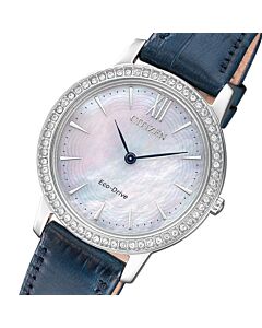 Citizen Eco-Drive Sapphire Leather Strap Ladies Watch EX1480-15D