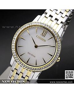 Citizen Eco-Drive Two Tone Sapphire Ladies Watch EX1484-81A