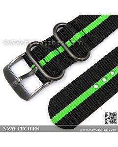 Luminox Original Replacement 23mm Black Green Nylon Strap FN-3950-61