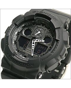 Casio G-Shock Velocity Indicator Alarm Watch GA-100-1A1 All Black 