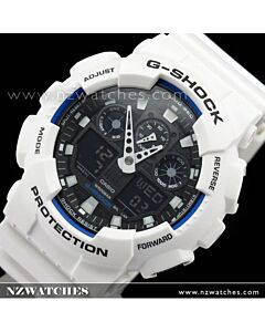 Casio G-Shock White Analog Digital Watch GA-100B-7A GA100B