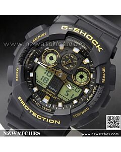 Casio G-Shock Black and Rose Gold Analog Digital Watch GA-100GBX-1A4, GA-100GBX