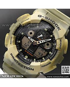 Casio G-Shock 200M Marble Camouflage Military Sport Watch GA-100MM-5A, GA100MM