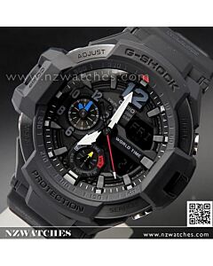 Casio G-Shock GRAVITYMASTER 200M Thermometer Compass Watch GA-1100-1A1, GA1100