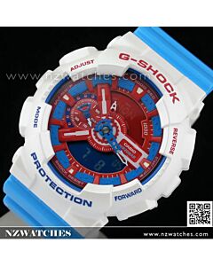 Casio G-Shock Red and Blue World Time Limited Watch GA-110AC-7, GA110AC