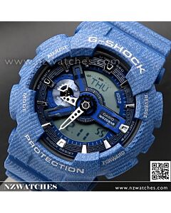 Casio G-Shock Denim Pattern Analogue Digital Limited Sport Watch GA-110DC-2A, GA110DC