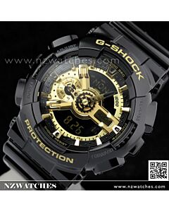 Casio G-Shock Black and Gold Analog Digital Display Watch GA-110GB-1A, GA110GB