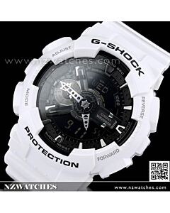 Casio G-Shock Black and White Analog Digital Display Watch GA-110GW-7A, GA110GW