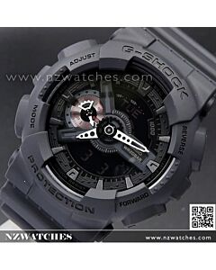 Casio G-Shock All Black Analog Digital Display Watch GA-110-1B, GA110