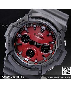 Casio G-Shock Solar Black Red Analog Digital Watch GAS-100AR-1A, GAS100AR
