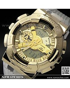 Casio G-Shock Metal Covered GOLD Clear Semi-Transparent Watch GM-110SG-9A, GM110SG