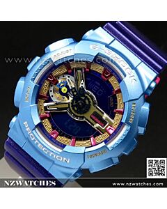 Casio G-SHOCK S-Series World time Purple Blue Unisex Watch GMA-S110HC-6A, GMAS110HC