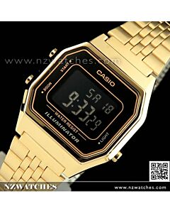 Casio Retro Gold Tone Digital Ladies WatchesLA680WGA-1B, LA680WGA