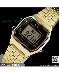 Casio Retro Gold Tone Digital Ladies Watches LA680WGA-1DF, LA680WGA