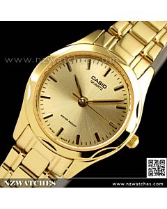 Casio Analog Stainless Steel Gold Plated Ladies Watch LTP-1275G-9A, LTP1275G