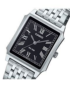 Casio Tank Stainless Steel Black Vintage Quartz Watch MTP-B190D-1BV