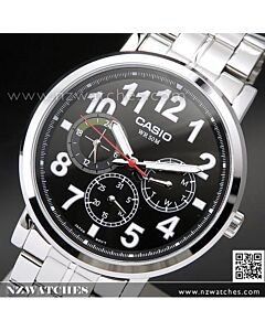 Casio Analog Day Date Stainless Steel Mens Watch MTP-E309D-1AV, MTPE309D