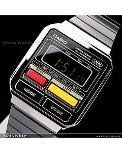 Casio Retro-Inspired Grey Ion Plated Digital Watch A120WEGG-1B