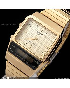 Casio Vintage Analog Digital Gold Unisex Watch AQ-800EG-9A