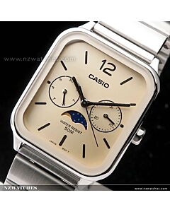 Casio Quartz Moonphase Stainless Steel Watch MTP-M305D-9A, MTPM305D