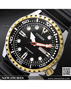 Citizen Automatic 100m Rubber Strap Rose Gold Sport Watch NH8383-17E